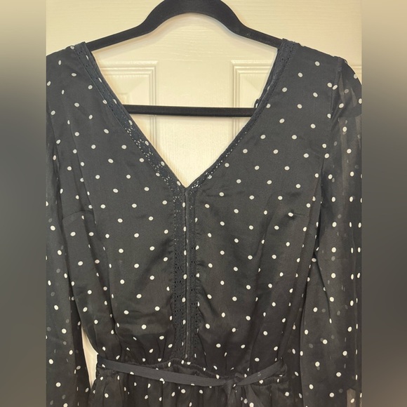 Abercrombie & Fitch Black and White Polka Dot Romper - Picture 2 of 6